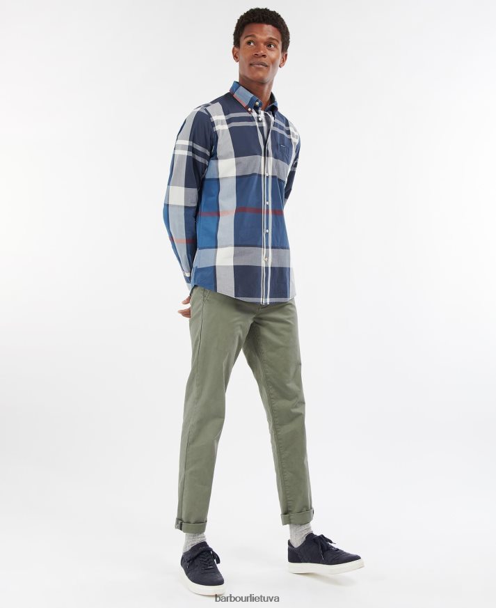 apranga Barbour Harriso pritaikyti marškiniai vasaros laivynas vyrų 6F6D80337