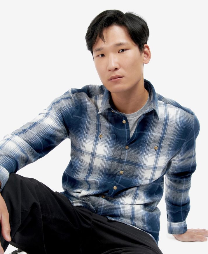 apranga Barbour Harsthwaite marškinėliai klasikinis laivynas vyrų 6F6D80529