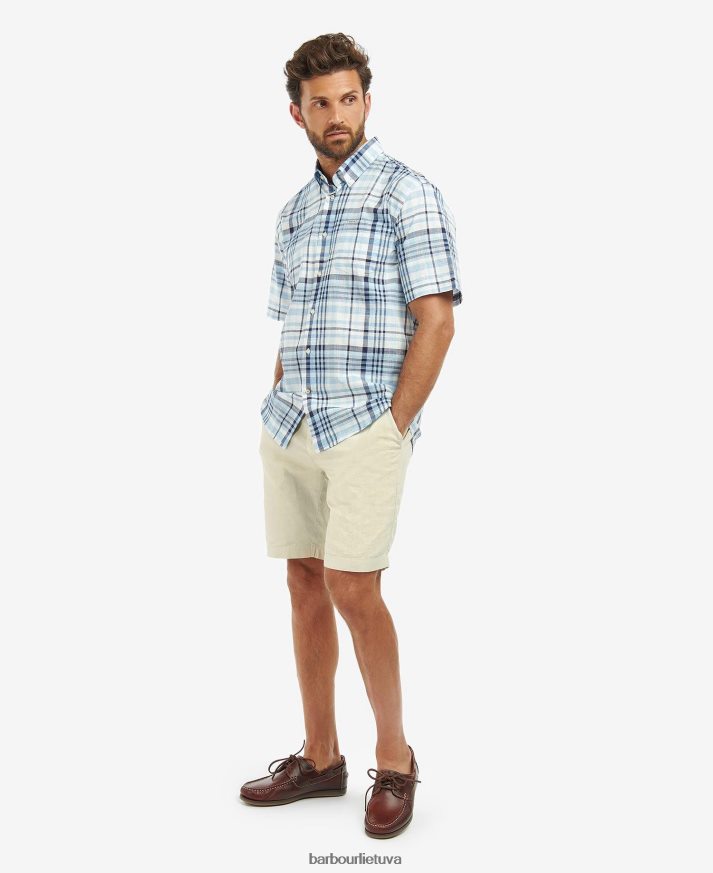 apranga Barbour Hartley įprasti languoti marškiniai dangus vyrų 6F6D80356