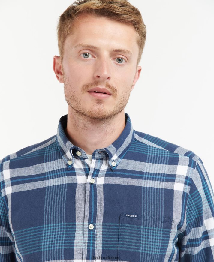 apranga Barbour Hudson pritaikyti marškiniai klasikinis laivynas vyrų 6F6D80491