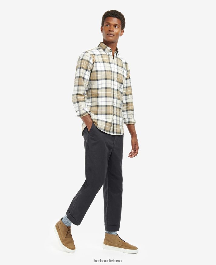 apranga Barbour Lewiso pritaikyti marškiniai amble smėlio tartanas vyrų 6F6D80416