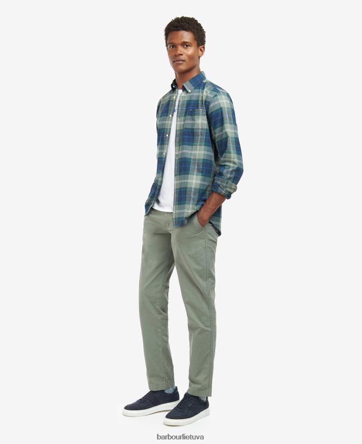 apranga Barbour Lewiso pritaikyti marškiniai amble smėlio tartanas vyrų 6F6D80417
