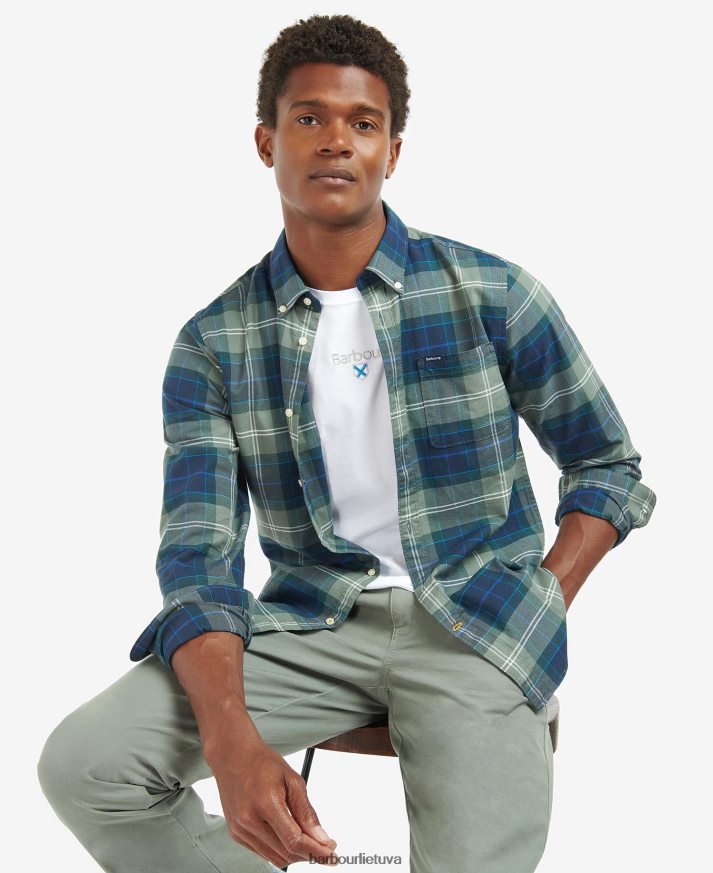 apranga Barbour Lewiso pritaikyti marškiniai amble smėlio tartanas vyrų 6F6D80417