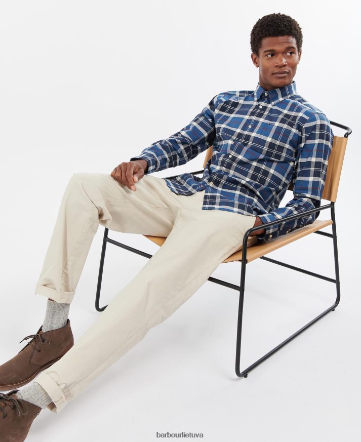 apranga Barbour Lewiso pritaikyti marškiniai vasaros laivynas vyrų 6F6D80427