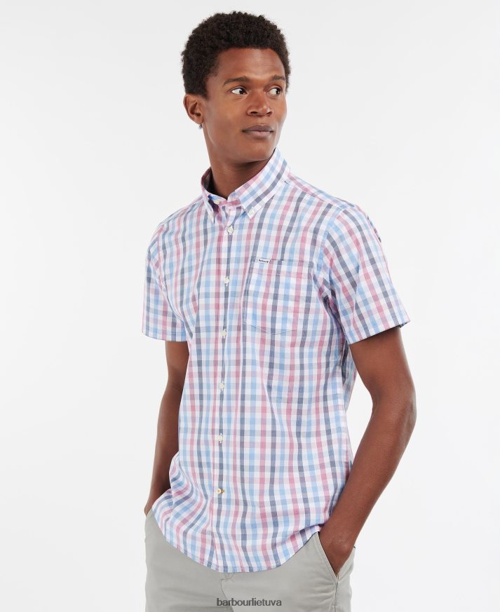 apranga Barbour Longstone trumpomis rankovėmis pritaikytas dangaus mėlynumo vyrų 6F6D80412