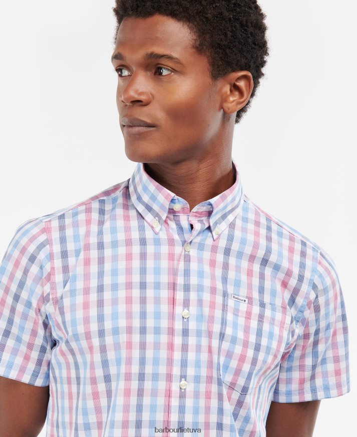 apranga Barbour Longstone trumpomis rankovėmis pritaikytas dangaus mėlynumo vyrų 6F6D80412