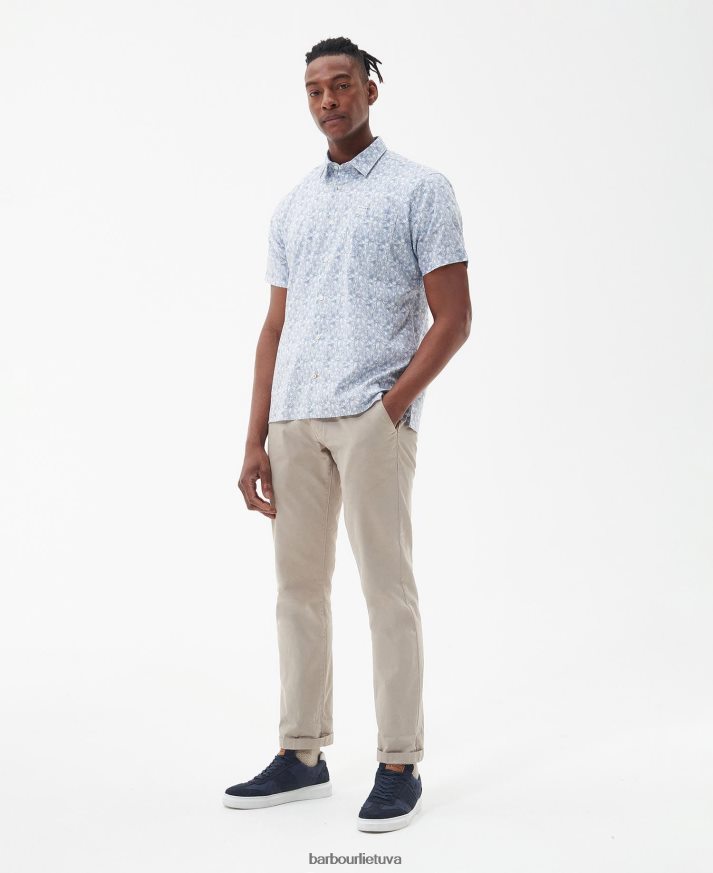 apranga Barbour Lowick įprasti vasariniai marškinėliai šnabžda balta vyrų 6F6D80315