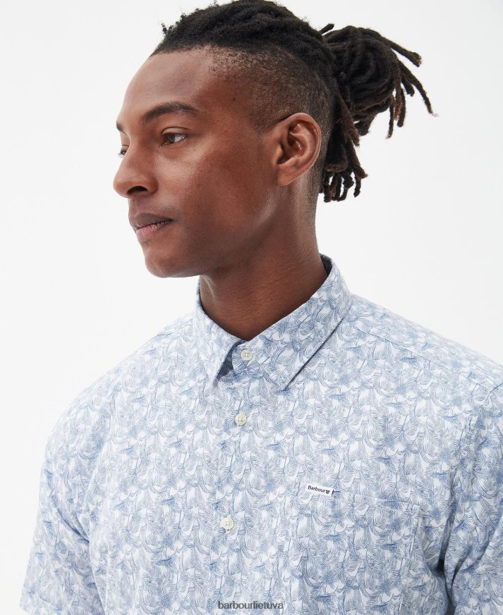 apranga Barbour Lowick įprasti vasariniai marškinėliai šnabžda balta vyrų 6F6D80315