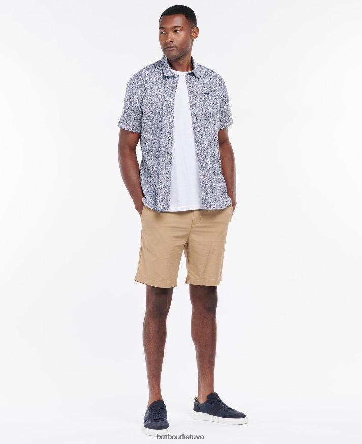 apranga Barbour Melbury vasariniai marškinėliai trumpomis rankovėmis alyvuogių vyrų 6F6D80338