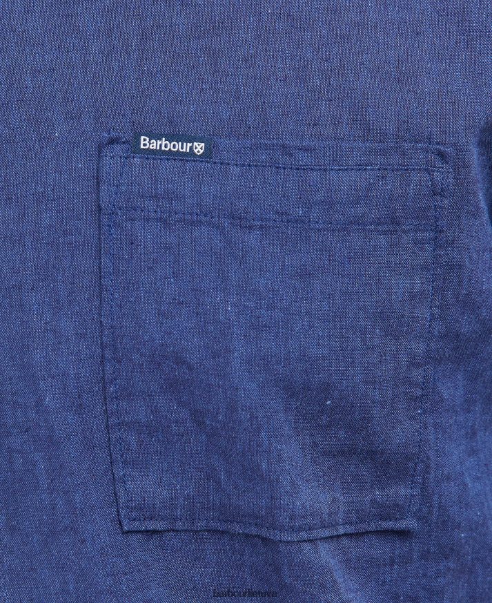 apranga Barbour Nelson vasariniai marškinėliai trumpomis rankovėmis balintos alyvuogės vyrų 6F6D80295