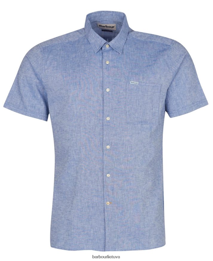 apranga Barbour Nelson vasariniai marškinėliai trumpomis rankovėmis baltas vyrų 6F6D80308