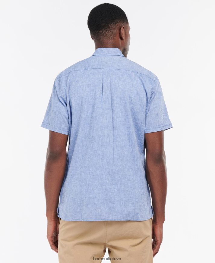 apranga Barbour Nelson vasariniai marškinėliai trumpomis rankovėmis baltas vyrų 6F6D80308