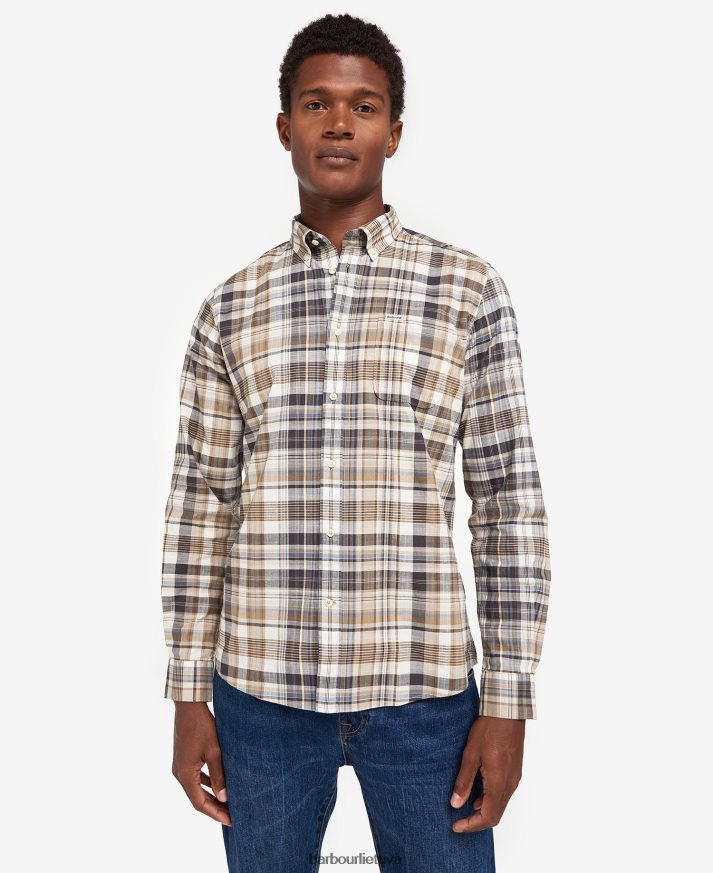 apranga Barbour Seacove pritaikyti marškiniai klasikinė mėlyna vyrų 6F6D80430