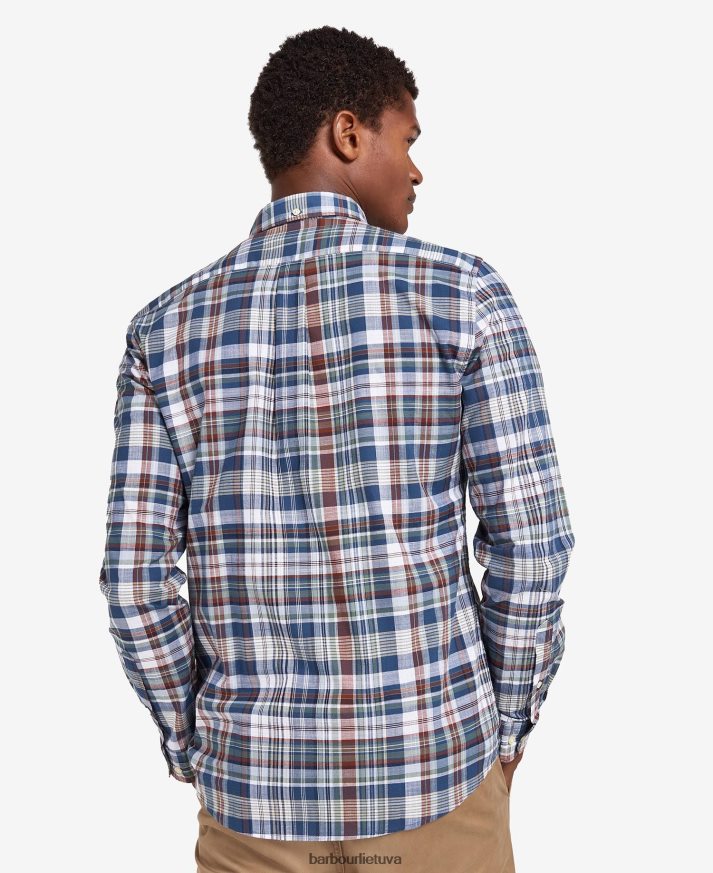 apranga Barbour Seacove pritaikyti marškiniai klasikinė mėlyna vyrų 6F6D80433