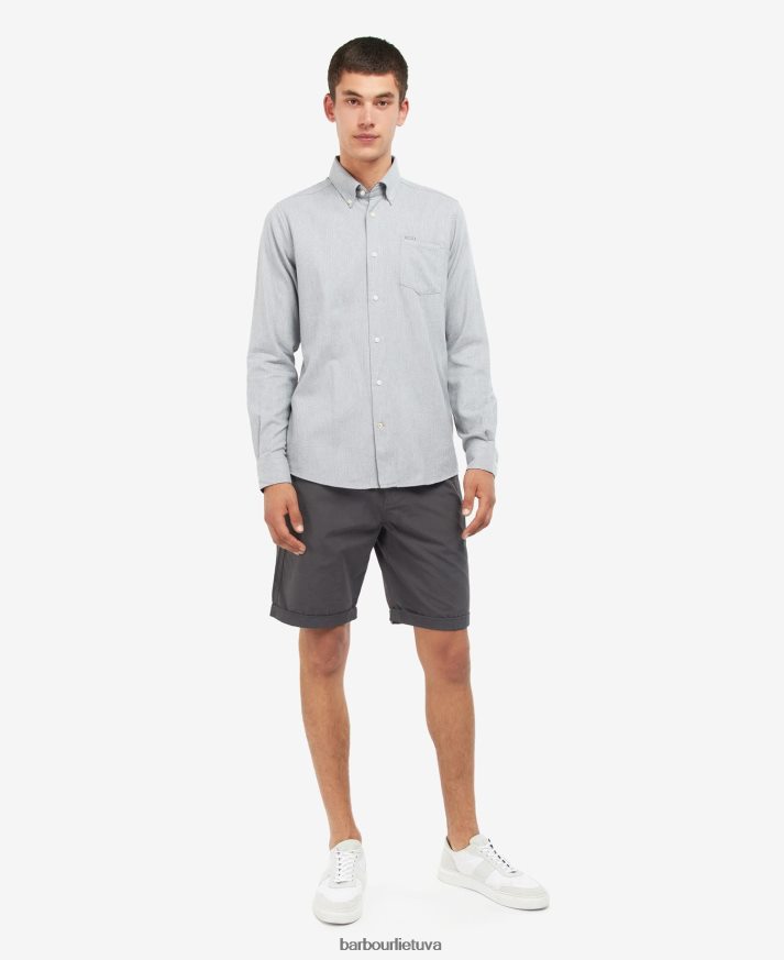 apranga Barbour Seaham pritaikyti marškiniai pilkas marlas vyrų 6F6D80506
