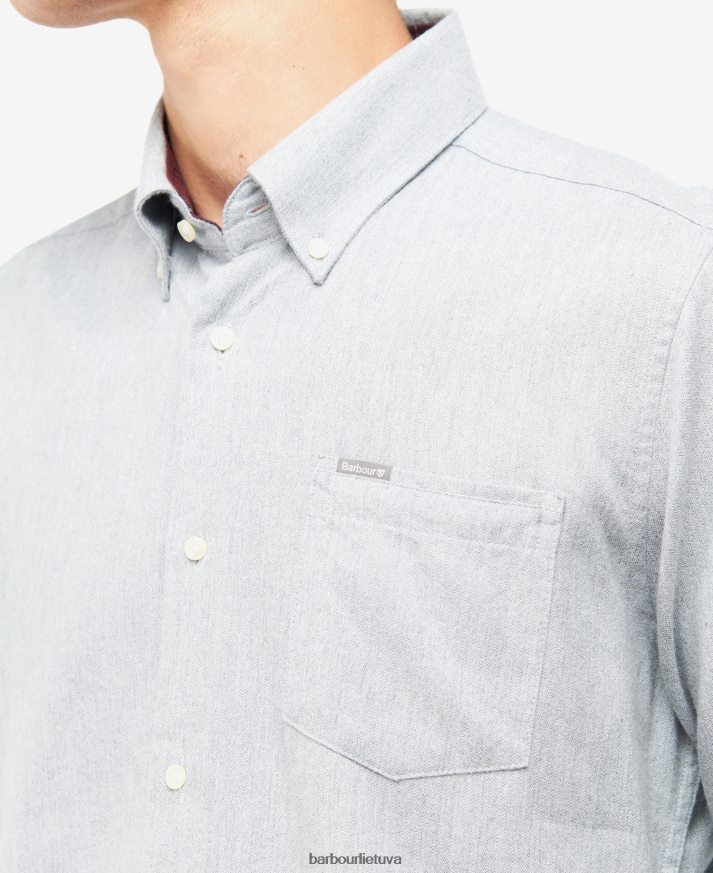 apranga Barbour Seaham pritaikyti marškiniai pilkas marlas vyrų 6F6D80506