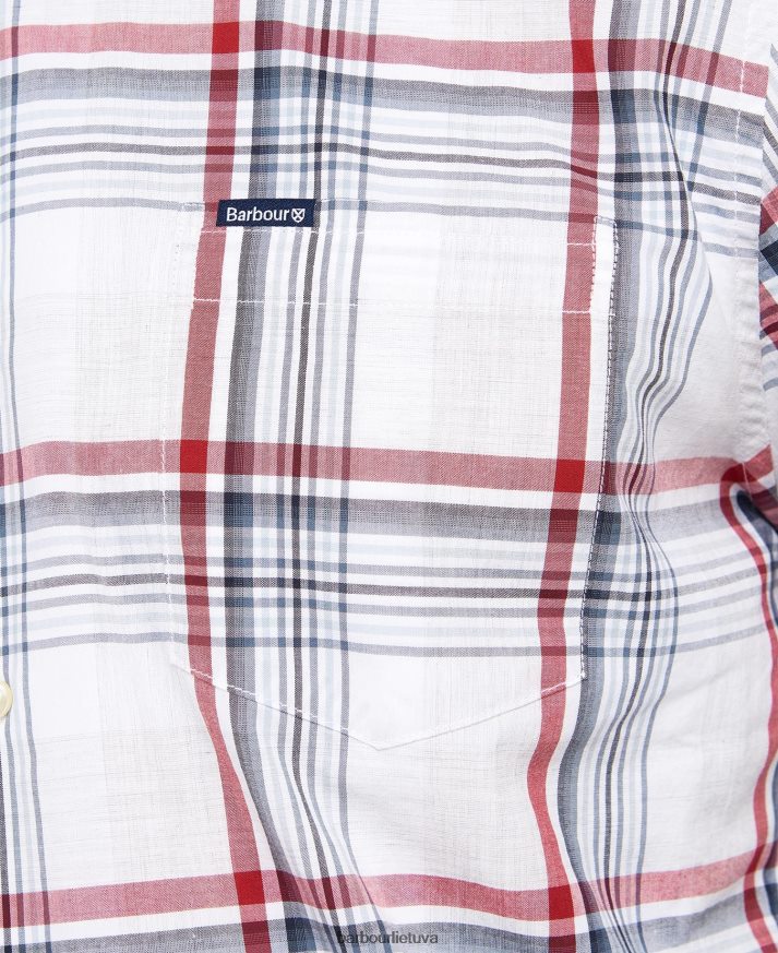 apranga Barbour Sunhill pritaikyti marškiniai klasikinis raudonas vyrų 6F6D80418