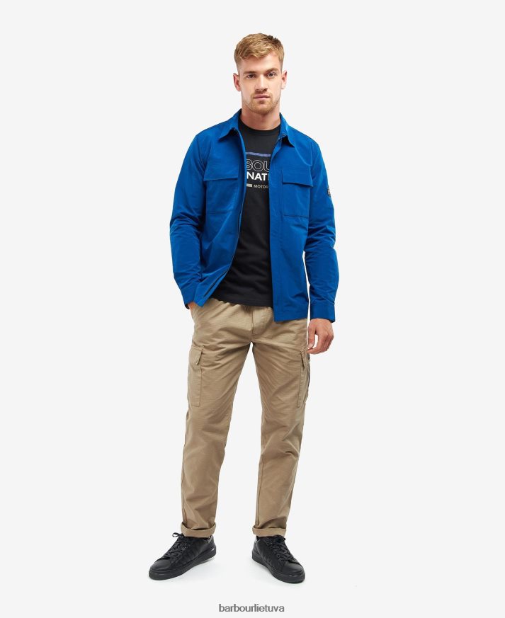 apranga Barbour cilindriniai marškinėliai klasikinis juodas vyrų 6F6D80531