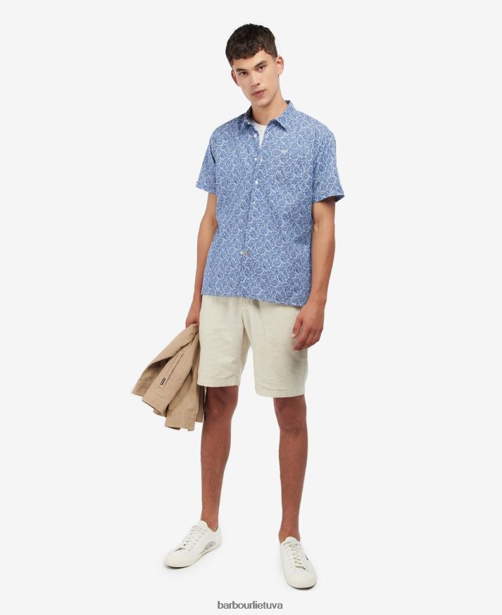 apranga Barbour cromer vasariniai marškinėliai dangus vyrų 6F6D80496