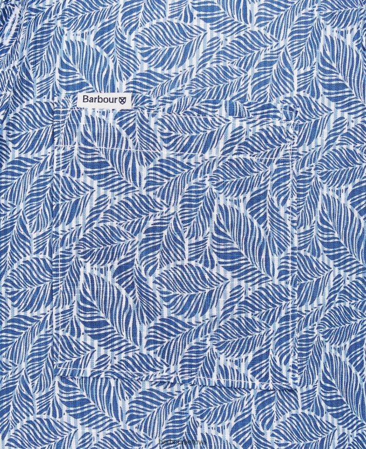 apranga Barbour cromer vasariniai marškinėliai dangus vyrų 6F6D80496