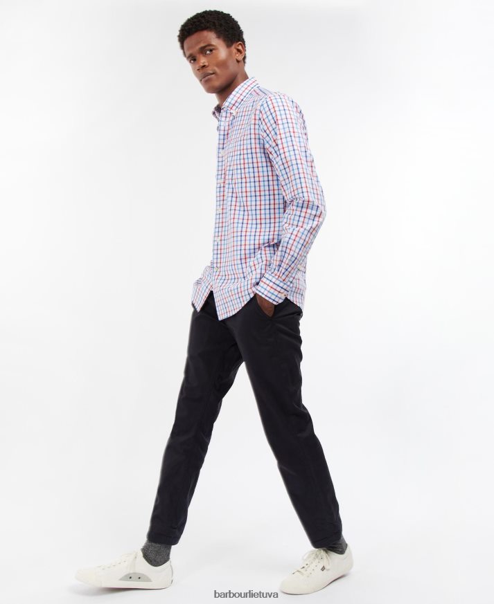 apranga Barbour eldon pasiūti marškiniai raudona vyrų 6F6D80380