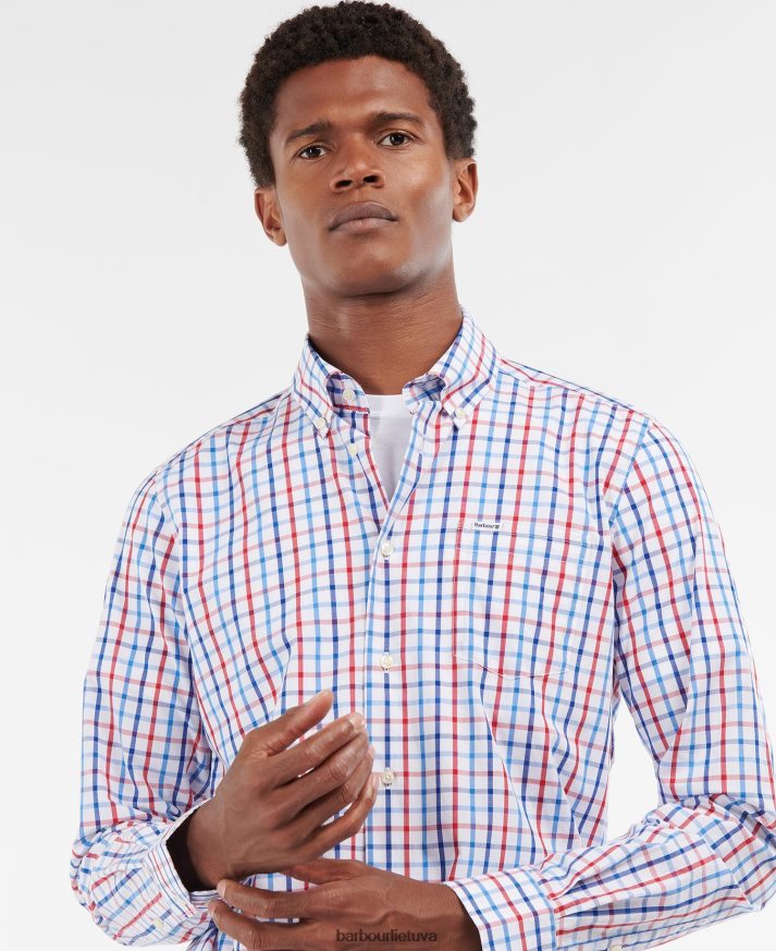 apranga Barbour eldon pasiūti marškiniai raudona vyrų 6F6D80380