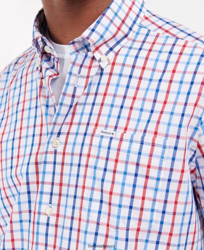 apranga Barbour eldon pasiūti marškiniai raudona vyrų 6F6D80380