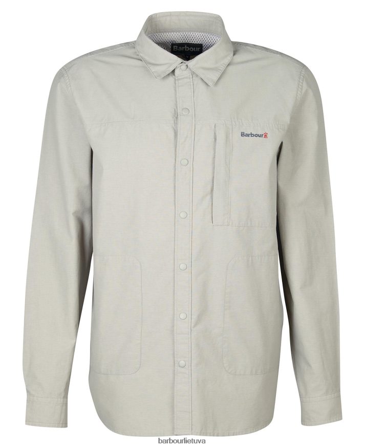 apranga Barbour jona marškinėliai šviesiai pilka vyrų 6F6D80410
