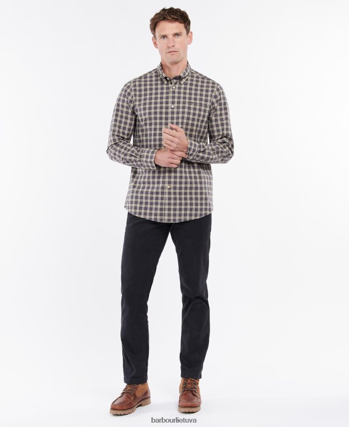 apranga Barbour lomond siuvami marškiniai nuplautos alyvuogės vyrų 6F6D80369
