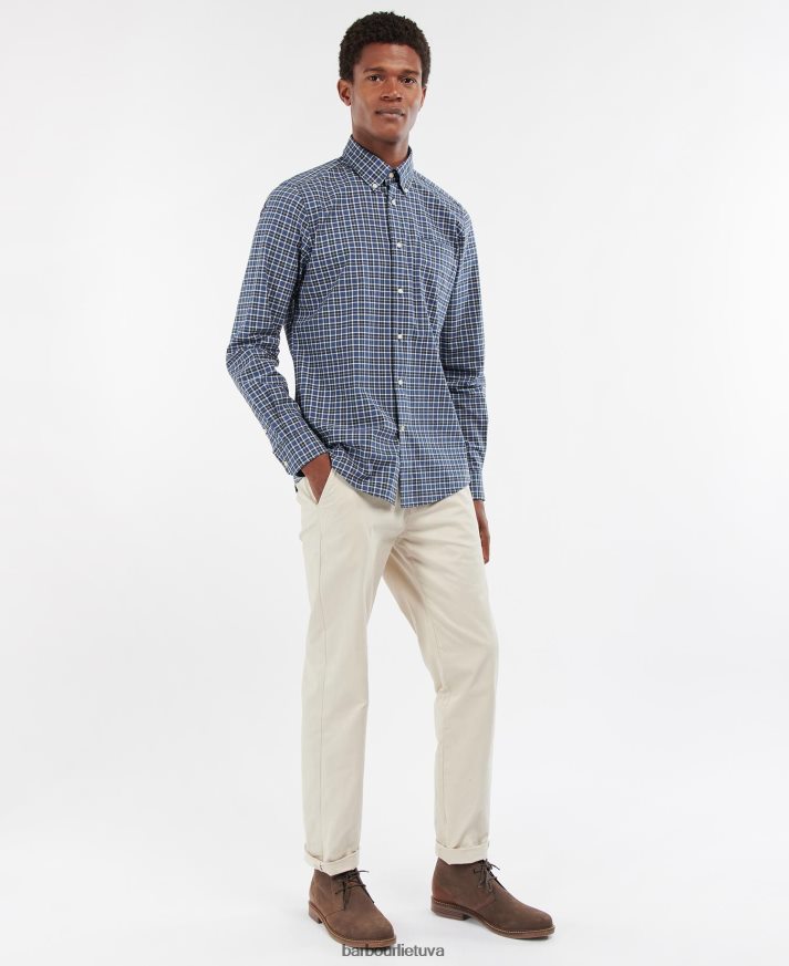 apranga Barbour lomond siuvami marškiniai vidurnakčio tartanas vyrų 6F6D80329