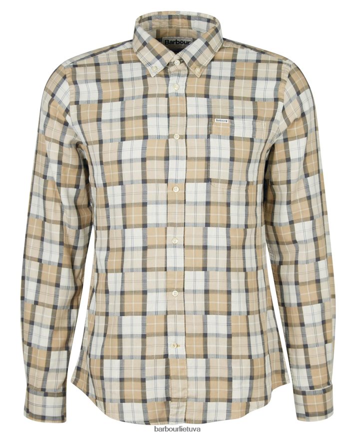 apranga Barbour marškinėliai, pritaikyti tartanui amble smėlio vyrų 6F6D80480