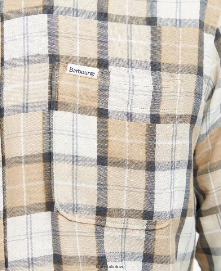apranga Barbour marškinėliai, pritaikyti tartanui amble smėlio vyrų 6F6D80480