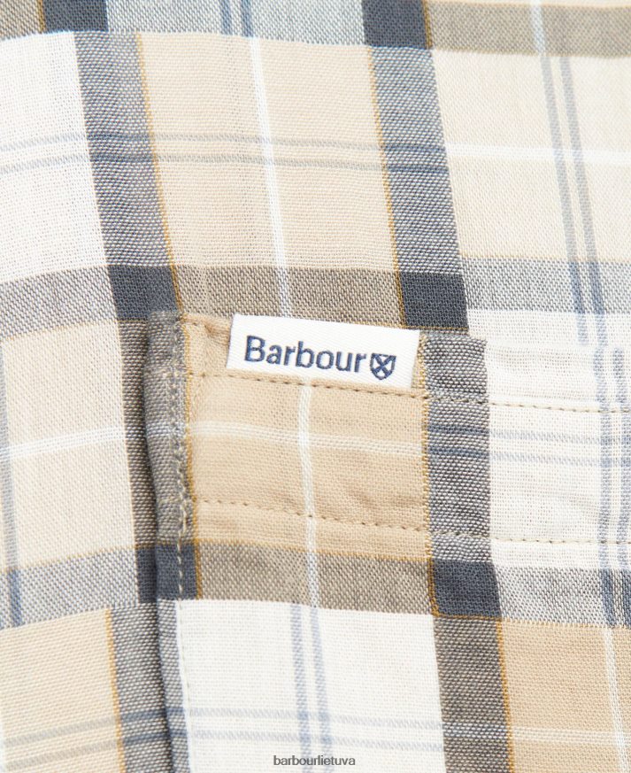 apranga Barbour marškinėliai, pritaikyti tartanui amble smėlio vyrų 6F6D80480