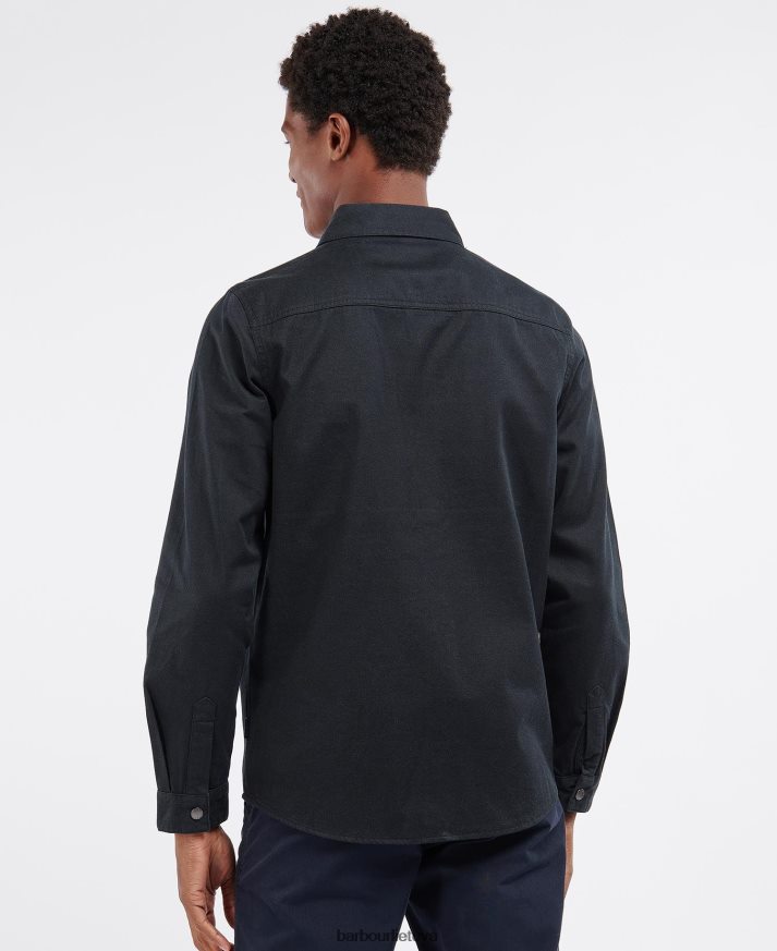 apranga Barbour mortan marškinėliai juodas vyrų 6F6D80334