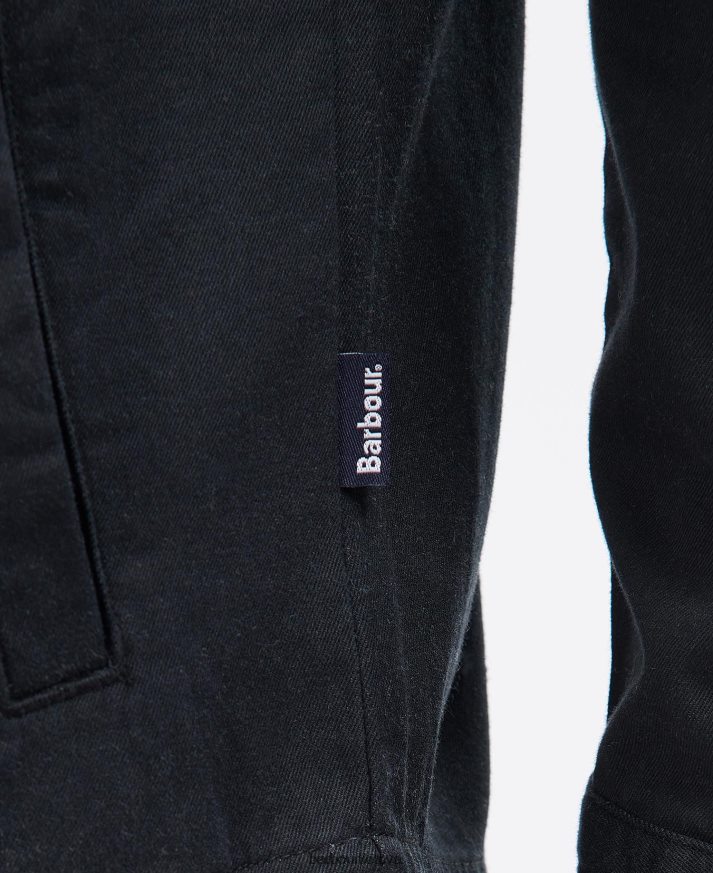 apranga Barbour mortan marškinėliai juodas vyrų 6F6D80334