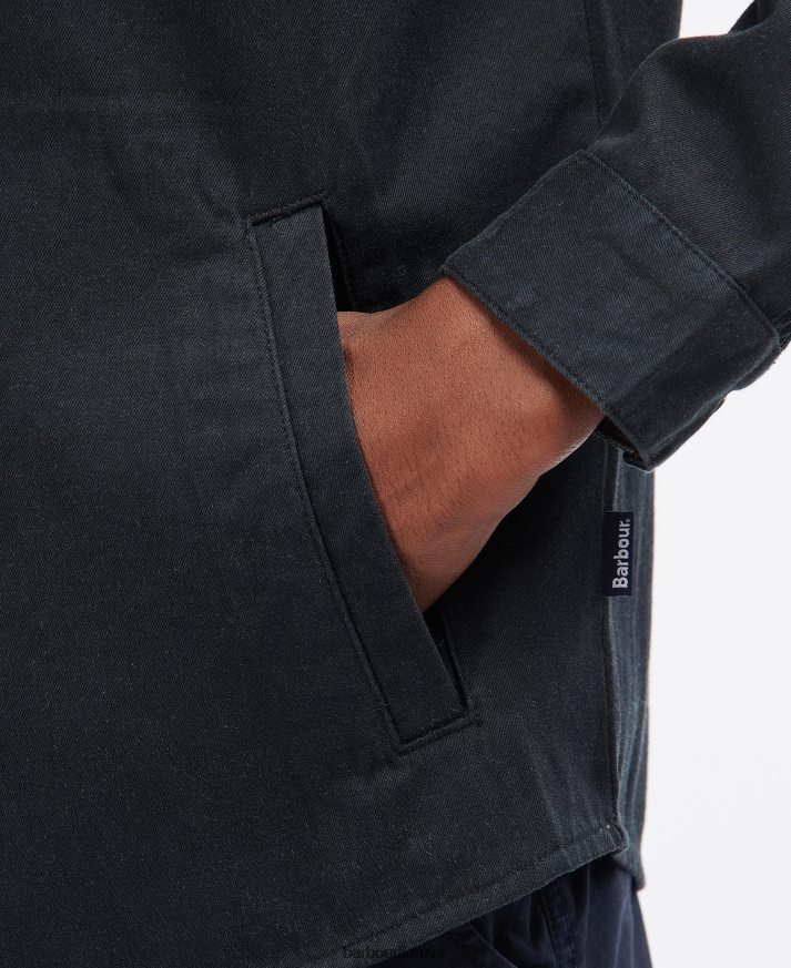 apranga Barbour mortan marškinėliai juodas vyrų 6F6D80334