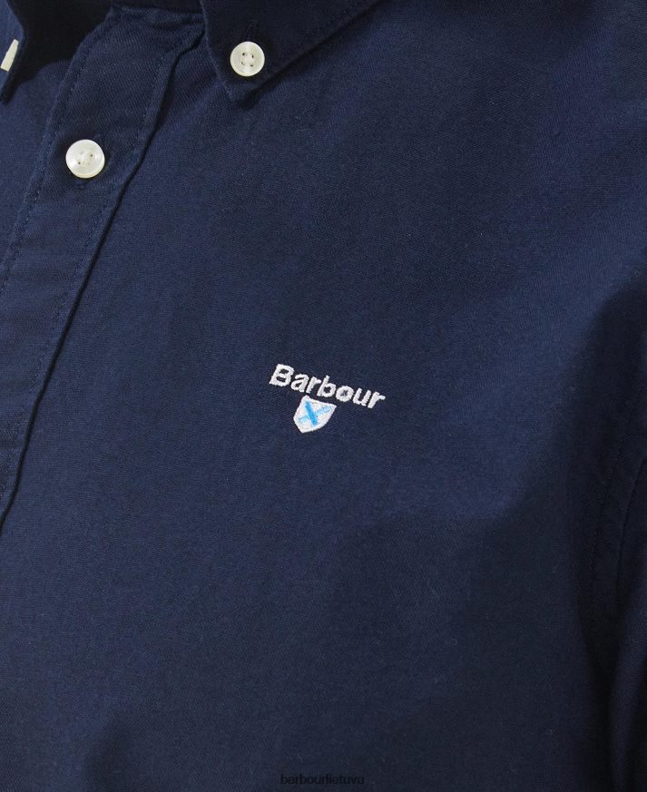 apranga Barbour oksfordo marškinėliai trumpomis rankovėmis dangus vyrų 6F6D80286