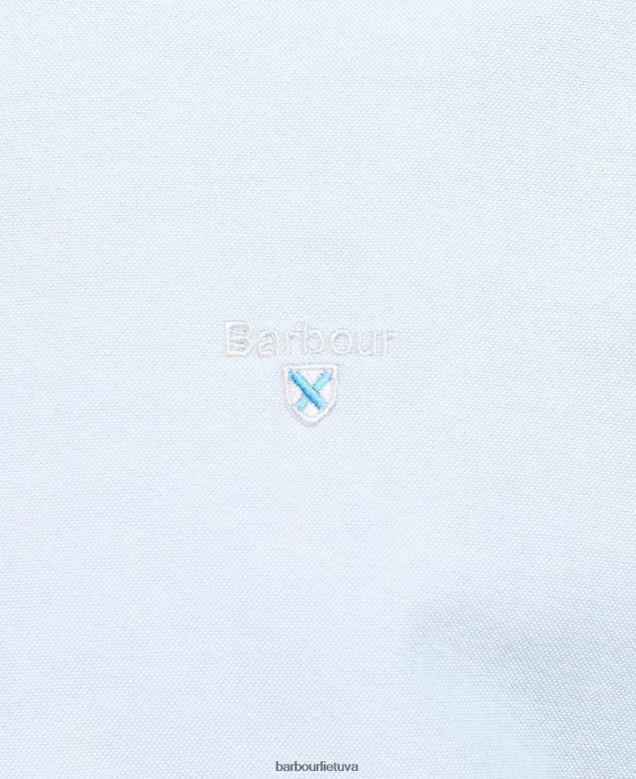 apranga Barbour oksfordo marškinėliai trumpomis rankovėmis dangus vyrų 6F6D80324