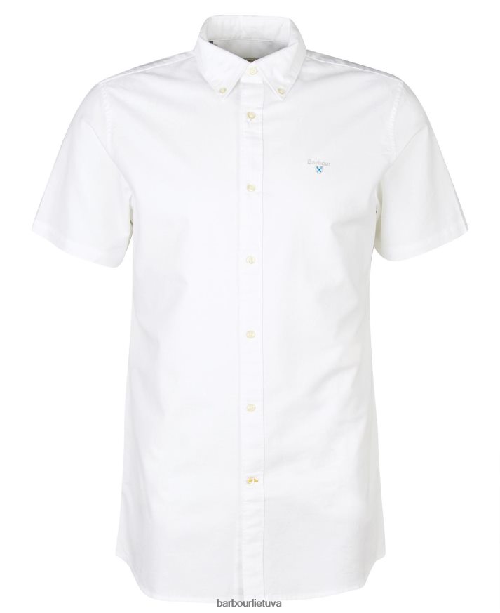 apranga Barbour oksfordo marškinėliai trumpomis rankovėmis dangus vyrų 6F6D80346