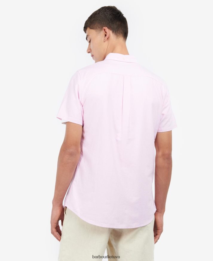 apranga Barbour oksfordo marškinėliai trumpomis rankovėmis dangus vyrų 6F6D80361