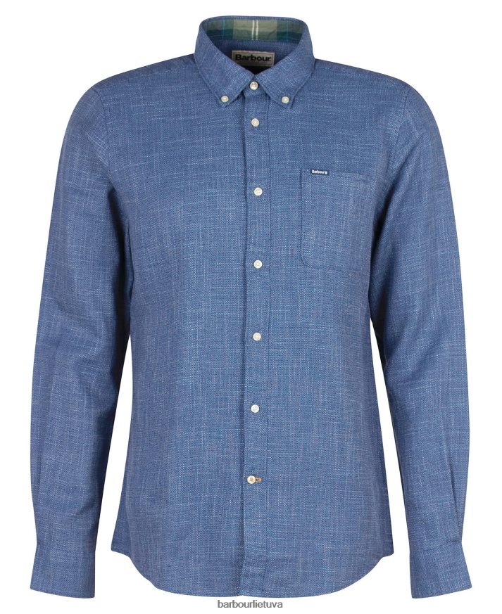 apranga Barbour pylimas pritaikyti marškiniai džinsinio mėlynumo vyrų 6F6D80388