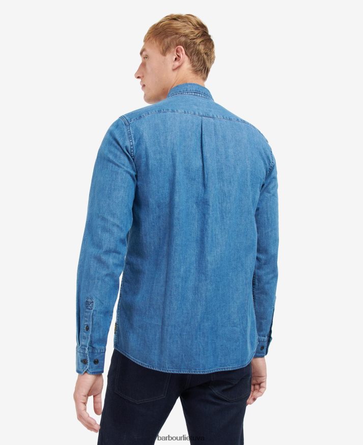 apranga Barbour reynoldso džinsiniai marškiniai džinsinio audinio vyrų 6F6D80518