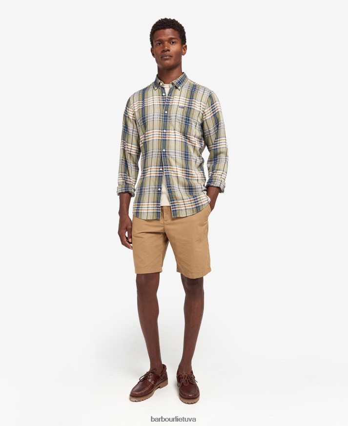 apranga Barbour siūtiniai marškinėliai vidurio mėlyna vyrų 6F6D80482