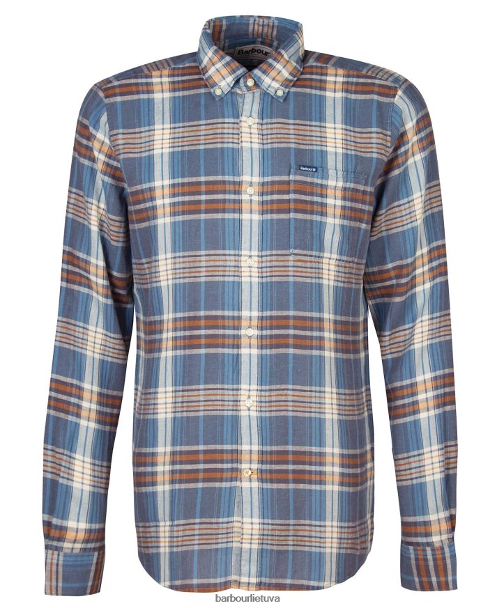 apranga Barbour siūtiniai marškinėliai vidurio mėlyna vyrų 6F6D80516