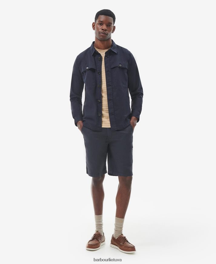 apranga Barbour sidlaw marškinėliai klasikinis laivynas vyrų 6F6D80298