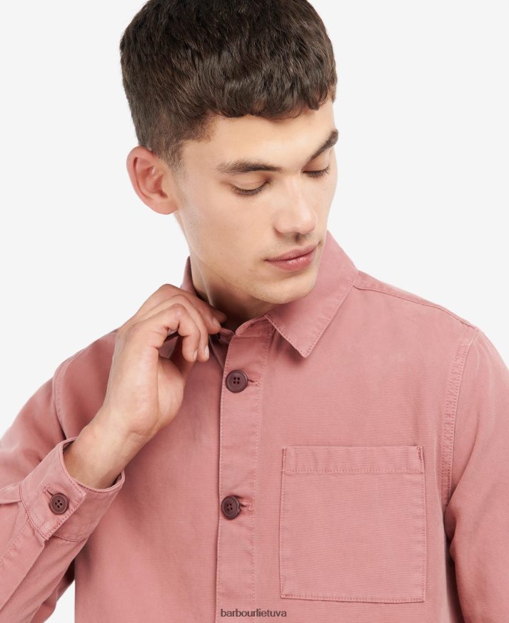 apranga Barbour skalbti medvilniniai marškinėliai balintos alyvuogės vyrų 6F6D80300