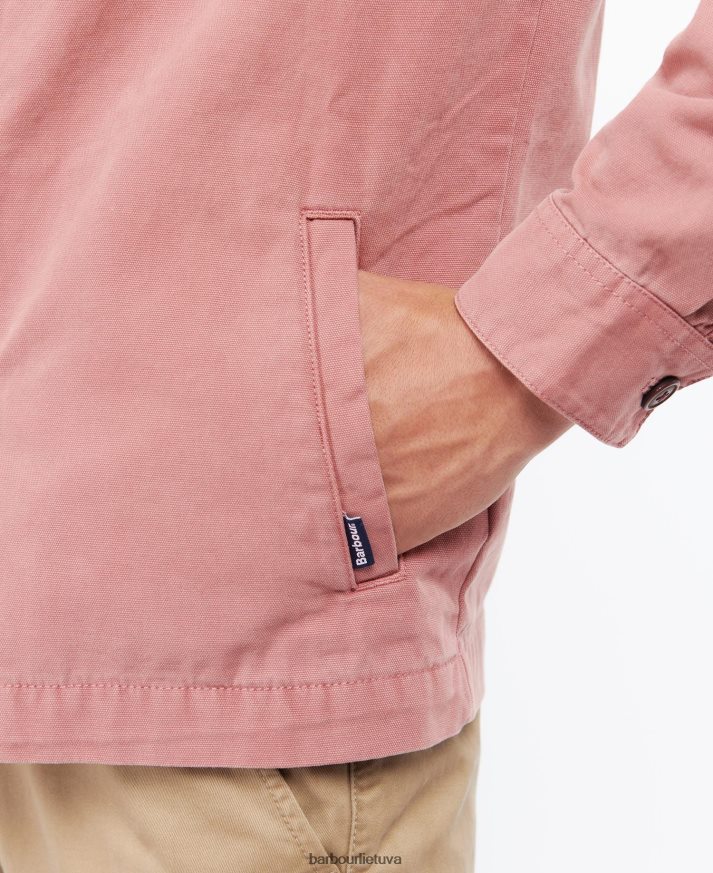 apranga Barbour skalbti medvilniniai marškinėliai balintos alyvuogės vyrų 6F6D80300