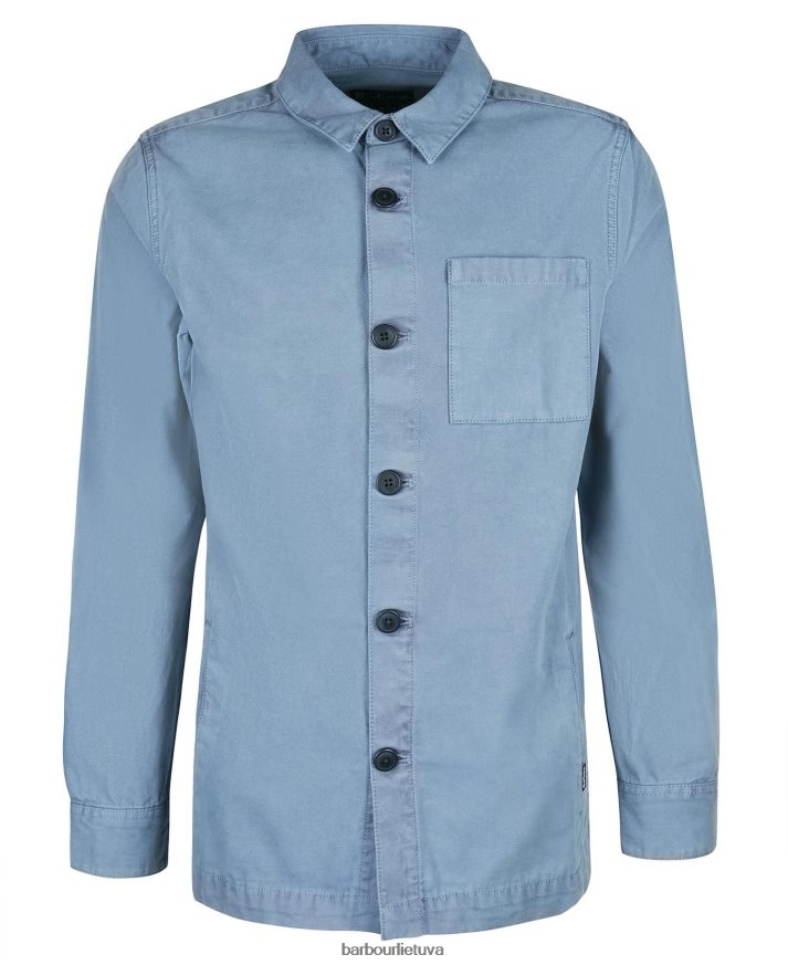 apranga Barbour skalbti medvilniniai marškinėliai balintos alyvuogės vyrų 6F6D80523