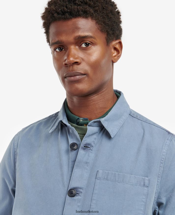 apranga Barbour skalbti medvilniniai marškinėliai balintos alyvuogės vyrų 6F6D80523