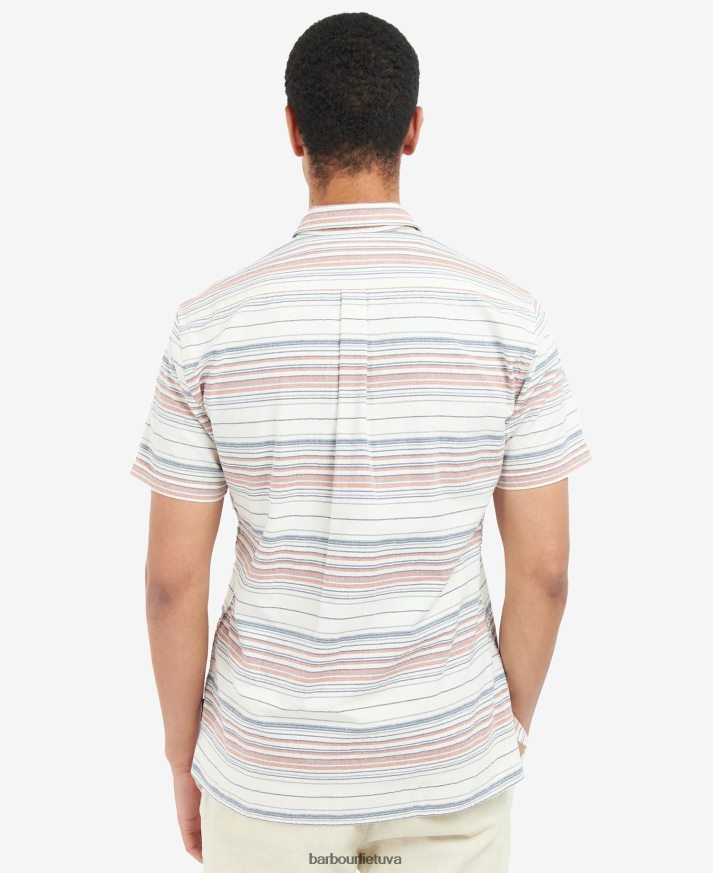 apranga Barbour su dryžuotais marškiniais ekru vyrų 6F6D80376